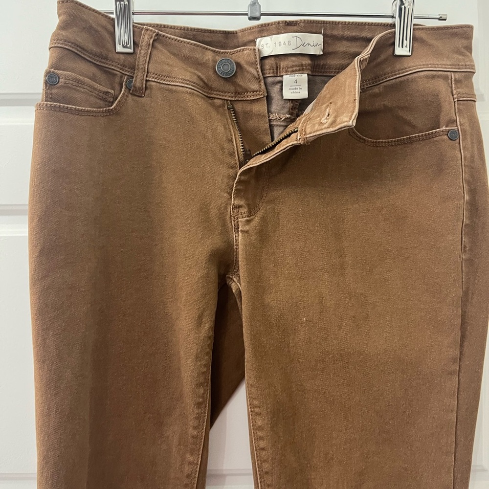 Brown Straight Leg Jeans